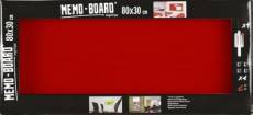 Tableau mémo board rouge 30 x 80 cm