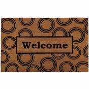 Tapis coco 'Welcome' avec motif rond - 40x60 cm