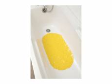 Tapis fond de baignoire anti-dérapant bulles 69 x 36 cm jaune - tendance