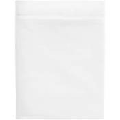 Terre De Nuit - Drap plat blanc 100% satin de coton 270x310 cm - Blanc