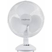 Ventilateur de table California 30cm 35W 3 vitesses Blanc