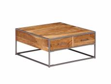 Vidaxl table basse 75 x 75 x 35 cm bois solide d'acacia