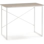 Vs Venta-stock - Bureau Cáceres Blanc,Table pour pc, Style Industriel, 90 cm Longueur - blanc
