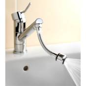 Wenko - Flexible robinet, rallonge robinet cuisine, avec adaptateur pour filetage intérieur et joint, idéal cuisine et salle de bain, Acier