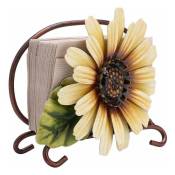 Xinuy - Porte-serviettes de tournesol porte-papier en forme de fleur art de fer Vintage distributeur de serviettes de table pour fournitures de maison