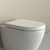 Abattant wc plastique avec double Lunette wc pour famille et enfant fermeture en douceur, charnières acier inoxydable - Blanc - 46,4x35,9x5,1cm