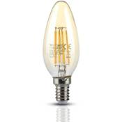 Ampoule led E14 filament ambre 4 w Eq 35W Température