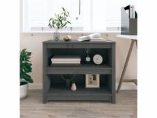 Bibliothèque étagère de rangement - pour bureau salon chambre cuisine gris 80x35x68 cm bois de pin massif meuble pro frco56383