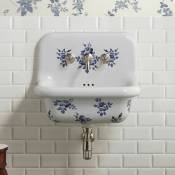 Bleu Provence - Vasque rétro en céramique 60 cm -True Colors - Flowers