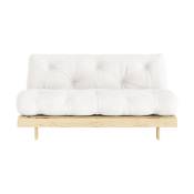 Canapé-lit blanc pin massif Roots 160 - Karup Design