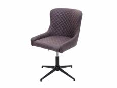 Chaise de bureau hwc-h79, réglable en hauteur, pivotante, métal vintage ~ tissu, textile gris foncé