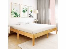 Chic lits et accessoires categorie paris cadre de lit bois de chêne massif 200x200 cm