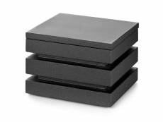 Cube en noir bois cubic® avec couvercle - pujadas - blanc - dm laquée