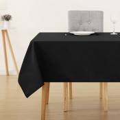 Deconovo - Lot de 1 Nappe de Table Rectangulaire Imperméable, 132x178 cm, Noir - Noir