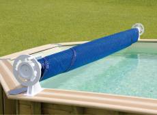 Enrouleur de bâche Luxe pour piscine hors-sol bois - Ubbink