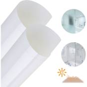 Film pour vitrage de fenêtre Miroir Effet Anti Chaleur Protection solaire Anti uv Blanc.60x200CM - Blanc - Tolletour