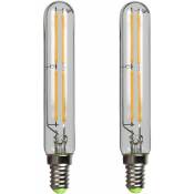 Groofoo - Lot de 2 ampoules led 4 w T20 à filament E14 Edison à petite base Blanc chaud 2700 k