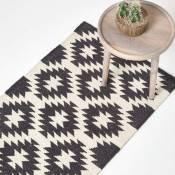 Homescapes - Tapis Kilim en coton à motif géométrique