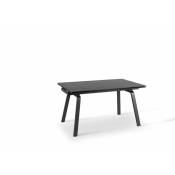 Iperbriko - Table Extensible - Dylan - 80cm x 140/200cm h. 76cm - Effet Pierre Gris - Pieds Anthracite