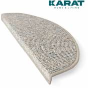 Karat Homeliving - Tapis de sol Geneva Gris argenté 23,5 x 65 cm Demi-rond - Argent Gris