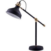 Lampe de chevet bureau à led chic éclairage moderne noir dorée Mia Teamson Home VN-L00061-EU - Noir