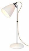 Lampe de table Hector Dome / H 71 cm - Porcelaine lisse - Original BTC blanc en métal