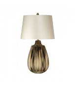 Lampe de table Newham Bronze céramique / ombre de perles 55 Cm