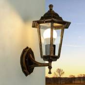 Licht-erlebnisse - Applique d'extérieur paris de couleur cuivre en design de lanterne de style campagnard E27 - Cuivre antique - Cuivre antique