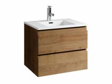 Meuble de salle de bain angela 60 cm lavabo chene – armoire de rangement meuble lavabo