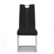 Meublorama - Chaises x2 design sofi coloris noir pour votre salle à manger - Lot de 2 - Noir