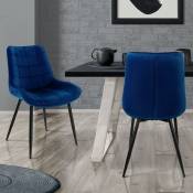 Ml-design - Set de 2 Chaises de Salle à Manger, Bleu