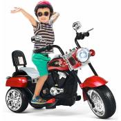 Moto Electrique pour Enfants, Vehicule Electrique 6 v a 3 Roues avec Vitesse 2,5-3km/h,Charge 30 kg, Scooter pour Garcons et Filles a partir de 3