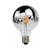 Optonica - Ampoule led E27 Filament 7W G95 Reflet Argent - Blanc Chaud 2300