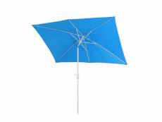 Parasol n23, parasol de jardin, 2x3m rectangulaire inclinable, polyester/aluminium 4,5kg ~ bleu