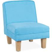 Petit fauteuil pour votre bout de chou, enfants, HLP env. 60 x 45 x 52 cm, chambre d'enfant, bleu - Relaxdays