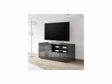Petit meuble tv 120 cm gris laqué design elma 2