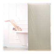 Relaxdays - Store de baignoire, 80x240 cm, rideau de douche hydrofuge, plafond & fenêtre, pare-bain, salle de bain, beige