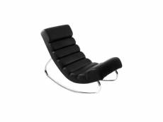 Rocking chair design noir et acier chromé taylor