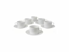 Set de 6 tasses à café/thé avec dessous de tasses