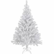 Spetebo - Arbre de Noël artificiel blanc - 180 cm