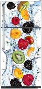 Sticker autocollant frigo Multifruits Eau 70x170cm SAEFR1033 (Fond Transparent)