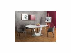 Table à manger design extensible 140-200 x 90 x 75 cm - blanc 3704