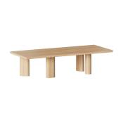 Table basse rectangle en bois de chêne naturel Galta