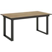 Table extensible 90x160/220 cm Chêne Bandos Nature Structure Anthracite