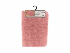 Tendance - tapis de salle de bain rose en microfibre confort et doux 50 x 70 cm