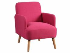 Teodore - fauteuil rembourré tissu rose