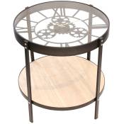 The Home Deco Factory - Table D'appoint Horloge D51