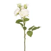 Tige de roses avec bourgeons artificielles blanches