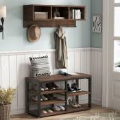 Tribesigns - 5-in-1 Hall Tree with Shoe Bench, Coat