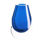 Vase en verre royal bleu 15 cm Drop - Cloudnola